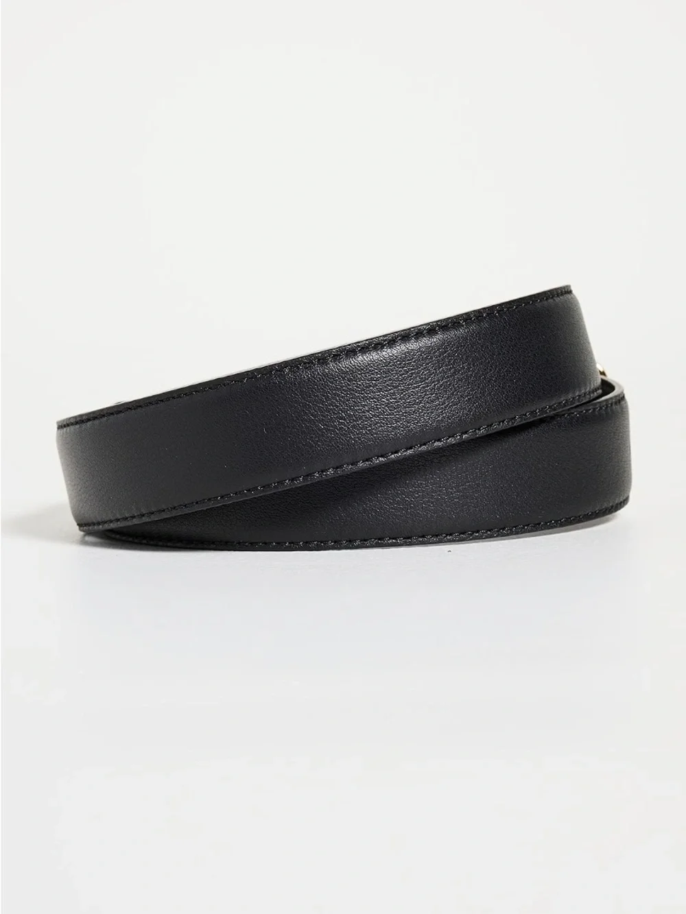 AUREUM No. 3 French Rope Belt Black Leather Size M/L